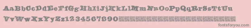 Banqued Font – Gray Fonts on Pink Background