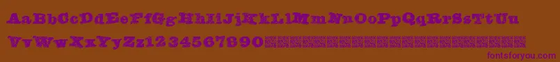 Banqued Font – Purple Fonts on Brown Background