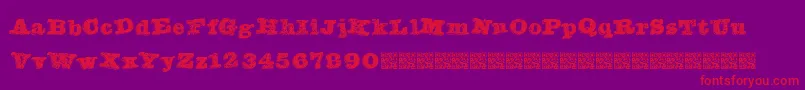 Banqued Font – Red Fonts on Purple Background