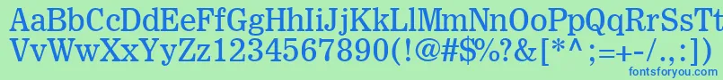 ExcelsiorInsertioLt Font – Blue Fonts on Green Background
