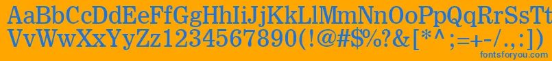 ExcelsiorInsertioLt Font – Blue Fonts on Orange Background