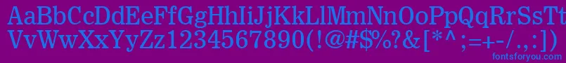 ExcelsiorInsertioLt Font – Blue Fonts on Purple Background