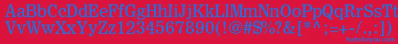 ExcelsiorInsertioLt Font – Blue Fonts on Red Background