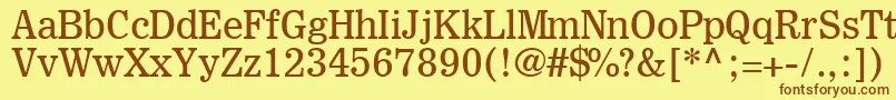 ExcelsiorInsertioLt Font – Brown Fonts on Yellow Background