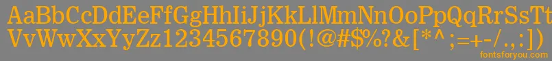 ExcelsiorInsertioLt Font – Orange Fonts on Gray Background