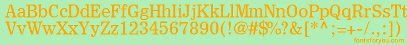 ExcelsiorInsertioLt Font – Orange Fonts on Green Background