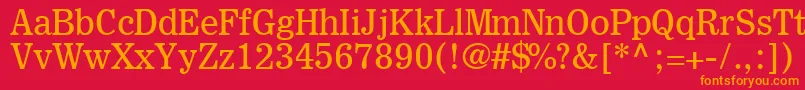 フォントExcelsiorInsertioLt – 赤い背景にオレンジの文字