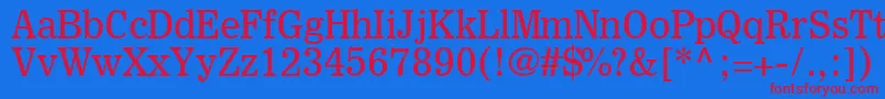 ExcelsiorInsertioLt Font – Red Fonts on Blue Background