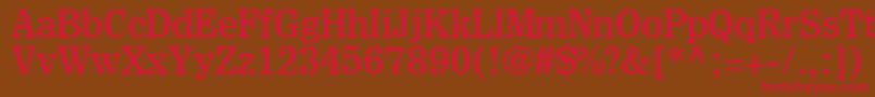 ExcelsiorInsertioLt Font – Red Fonts on Brown Background