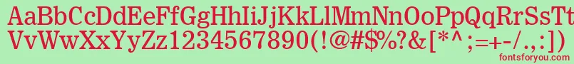 ExcelsiorInsertioLt Font – Red Fonts on Green Background