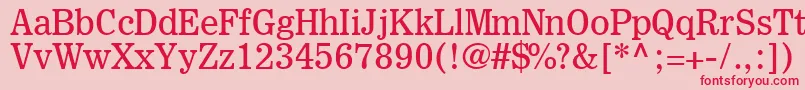 フォントExcelsiorInsertioLt – ピンクの背景に赤い文字