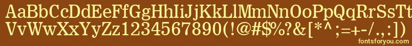 ExcelsiorInsertioLt Font – Yellow Fonts on Brown Background
