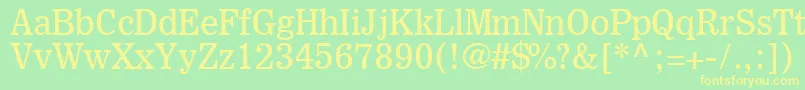 ExcelsiorInsertioLt Font – Yellow Fonts on Green Background