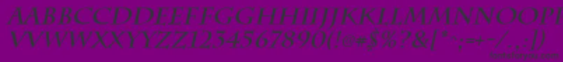 ChattsworthBoldItalic Font – Black Fonts on Purple Background