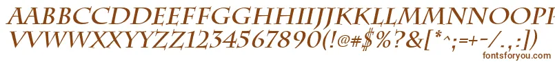 ChattsworthBoldItalic Font – Brown Fonts on White Background