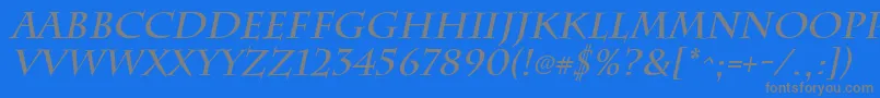 En savoir plus sur la police ChattsworthBoldItalic Police ChattsworthBoldItalic – polices grises sur fond bleu