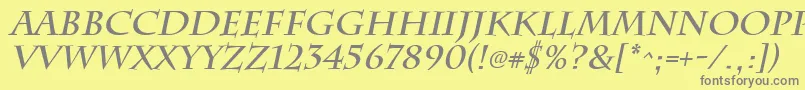 ChattsworthBoldItalic Font – Gray Fonts on Yellow Background