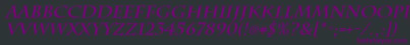 ChattsworthBoldItalic Font – Purple Fonts on Black Background