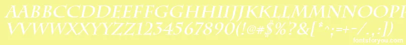 ChattsworthBoldItalic Font – White Fonts on Yellow Background