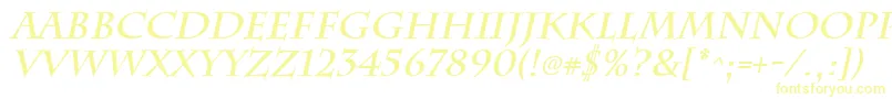 ChattsworthBoldItalic Font – Yellow Fonts on White Background