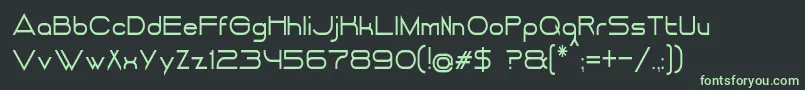 フォントDancingJuiceNormal – 黒い背景に緑の文字