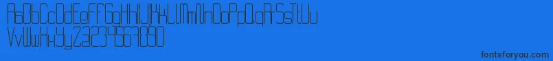 RvdCode28 Font – Black Fonts on Blue Background