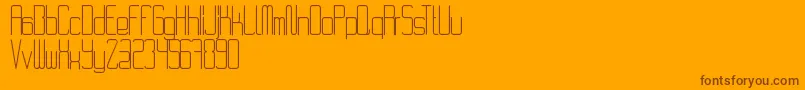 RvdCode28 Font – Brown Fonts on Orange Background