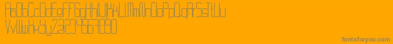 RvdCode28-Schriftart – Graue Schriften auf orangefarbenem Hintergrund