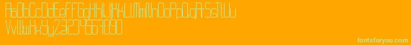 RvdCode28 Font – Green Fonts on Orange Background