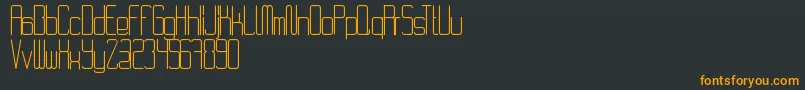 RvdCode28 Font – Orange Fonts on Black Background