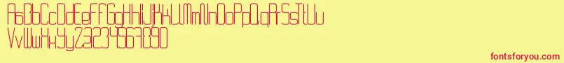 RvdCode28 Font – Red Fonts on Yellow Background