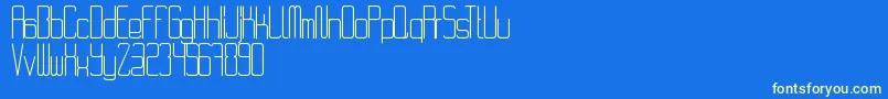 RvdCode28 Font – Yellow Fonts on Blue Background