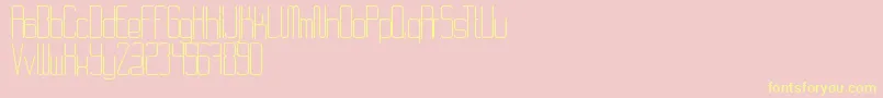 RvdCode28-Schriftart – Gelbe Schriften auf rosa Hintergrund
