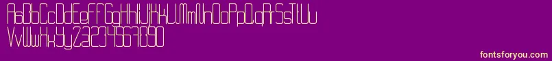 RvdCode28 Font – Yellow Fonts on Purple Background