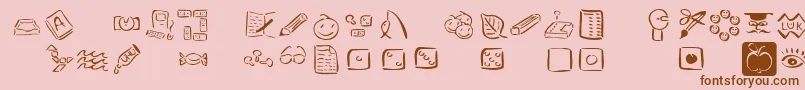 Подробнее о шрифте Veenpikto Шрифт Veenpikto – коричневые шрифты на розовом фоне