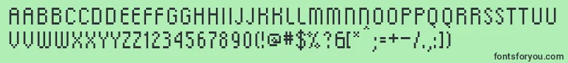 Dsc Font – Black Fonts on Green Background
