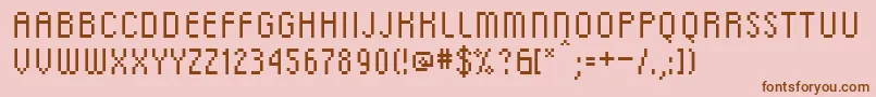 Dsc Font – Brown Fonts on Pink Background