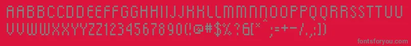 Dsc Font – Gray Fonts on Red Background