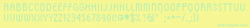 Dsc Font – Green Fonts on Yellow Background