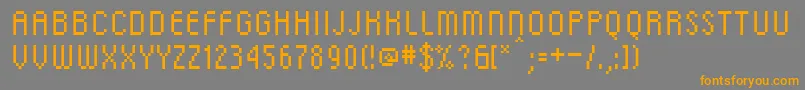 フォントDsc – オレンジの文字は灰色の背景にあります。
