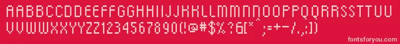 フォントDsc – 赤い背景にピンクのフォント