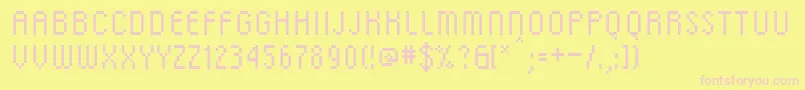 Dsc Font – Pink Fonts on Yellow Background
