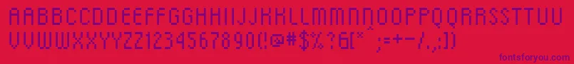 Dsc Font – Purple Fonts on Red Background