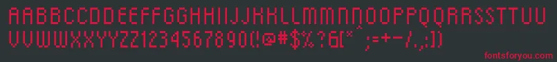 Dsc Font – Red Fonts on Black Background