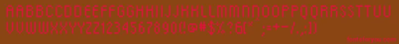 Dsc Font – Red Fonts on Brown Background