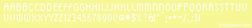 Dsc Font – White Fonts on Yellow Background
