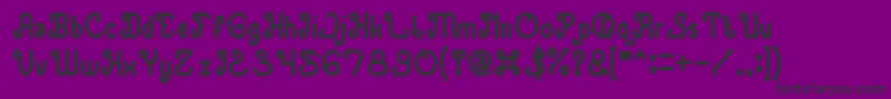 GreenAvocadoBold Font – Black Fonts on Purple Background