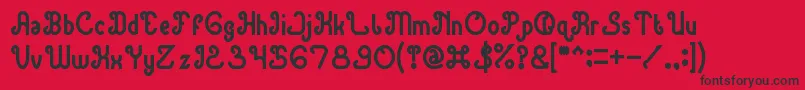 GreenAvocadoBold Font – Black Fonts on Red Background