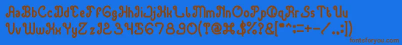 GreenAvocadoBold Font – Brown Fonts on Blue Background