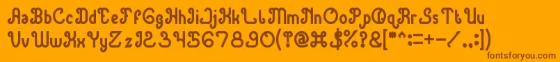 GreenAvocadoBold Font – Brown Fonts on Orange Background